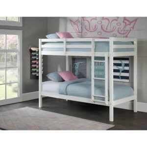 Lily Wooden Bunk Bed with Pull-Out Trundle – Solid Pine Space-Saving Frame – Kids Bedroom Furniture - Image 12
