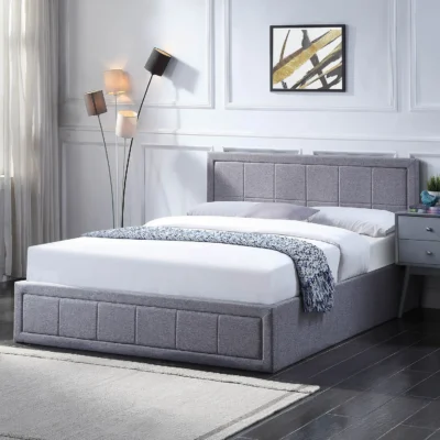 Small Double Leather Ottoman Storage Bed - Image 4