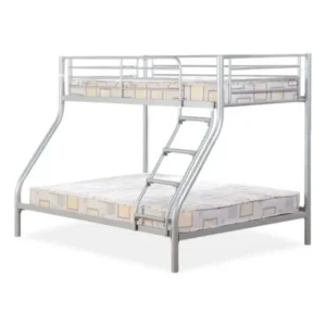 Triple Metal Bunk Bed Silver Colour
